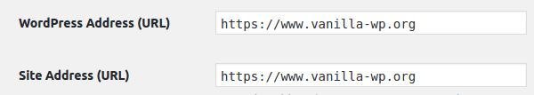 WordPress SSL Address