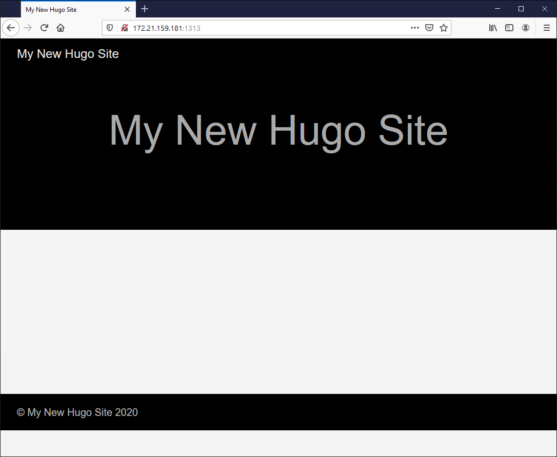 Hugo website development in WSL