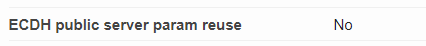 ECDH public server param reuse: No